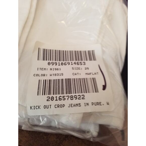 NWT Madewell Kick Out Crop Jeans – White – Size 29 NI961 - Picture 11 of 11